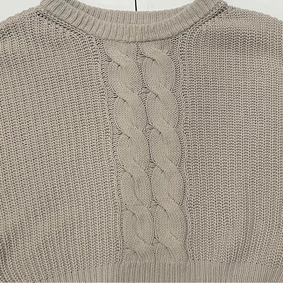 Forever 21 Knit Drop Sleeve Tan Sweater small - Picture 3 of 10